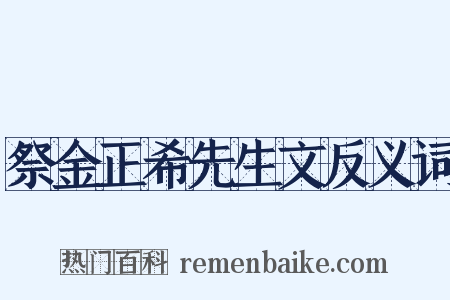 祭金正希先生文反义词是什么意思的图片